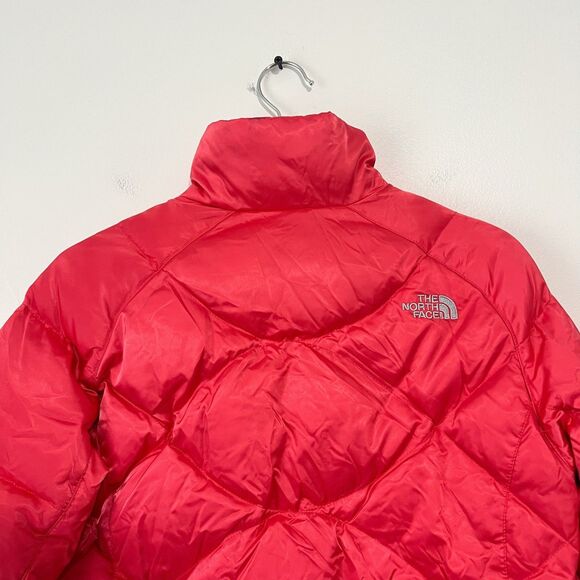 The North Face Women’s  550 Goose Down Quilted Full Zip Puffer Jacket Red Size M - Picture 4 of 13